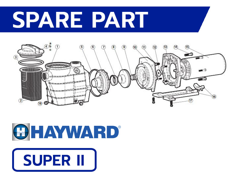 อะไหล่ปั๊มสระว่ายน้ำ HAYWARD Super II Pump