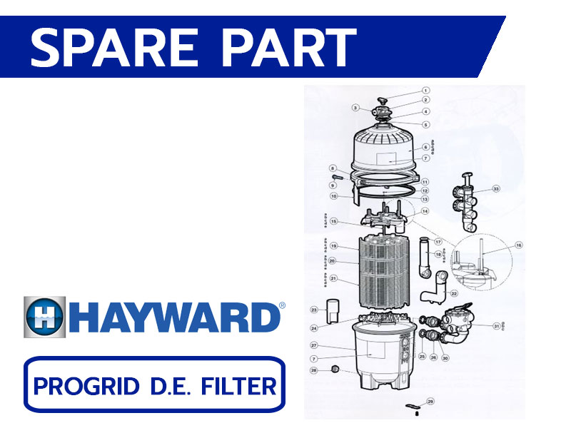 อะไหล่ถังกรองสระว่ายน้ำ HAYWARD Progrid D.E. Filter